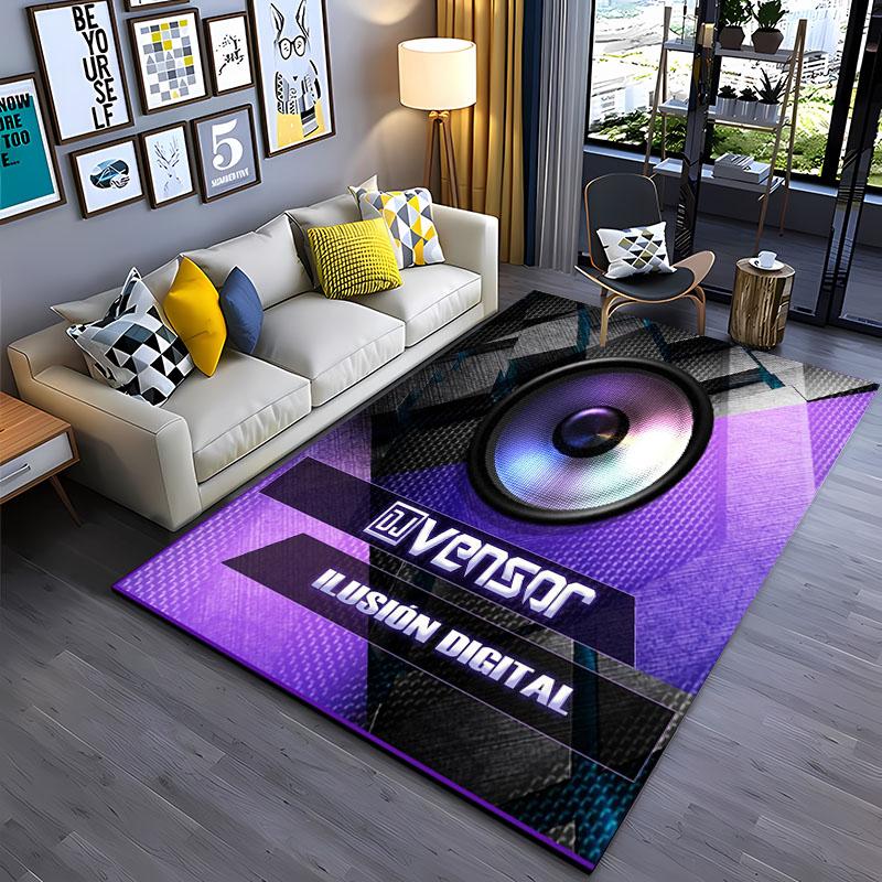 Cool Bass Sound 3D Printing Area Carpets for Home Living Room Children's Bedroom Sofa Doormat Kitchen Floor Rugs Anti-slipDecor