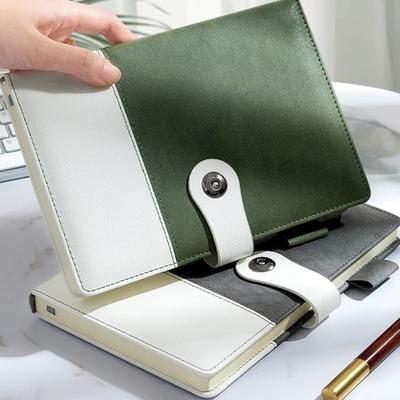 Σημειωματάριο A5 Executive Σημειωματάριο με Χοντρό Χαρτί με Κάλυμμα από Τεχνητό Δέρμα 192 Σελίδες Προσωπικό Ημερολόγιο Σημειωματάριο για Επαγγελματικές Συναντήσεις