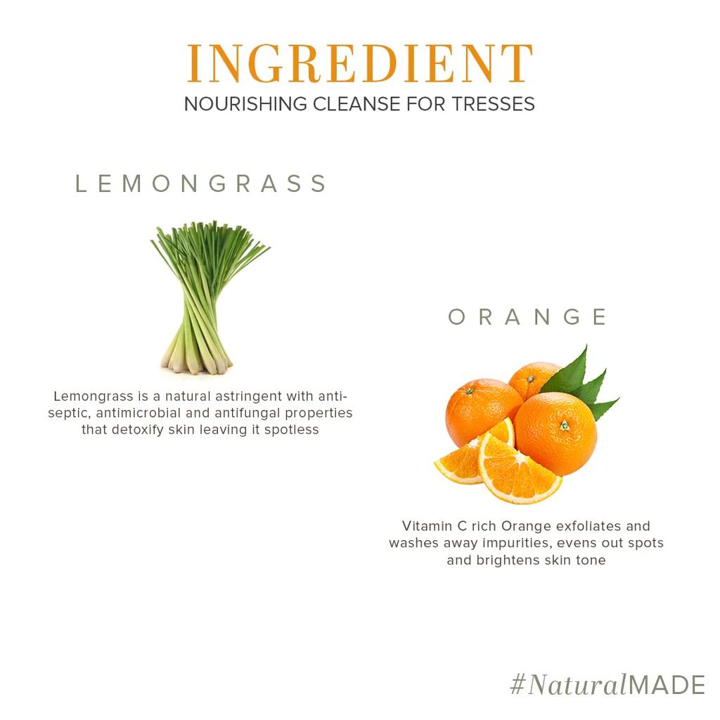 KHADI NATURAL Orange & Lemongrass Herbal Face Wash For Healthy Glowing Skin Paraben SLS Free 210 Ml