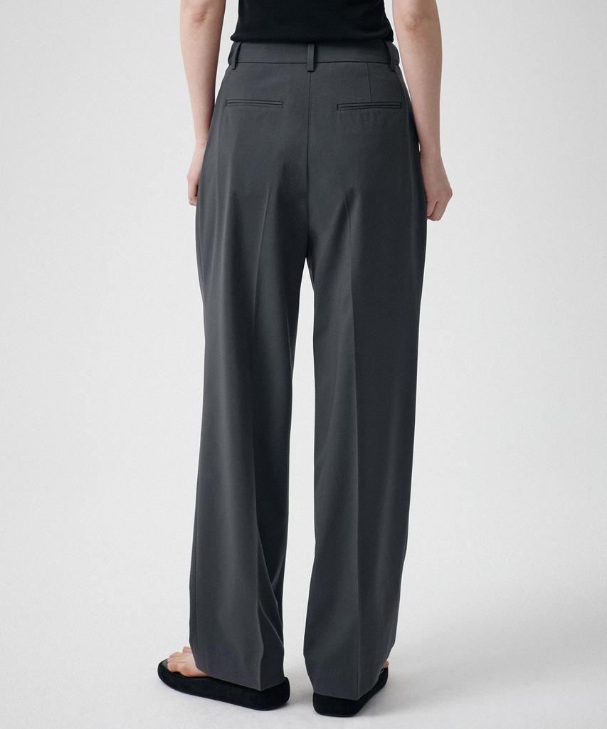 MUSINSA STANDARD WOMAN [Cooltandard] Women'S Semi-Balloon Hidden Banding Slacks [Gray]