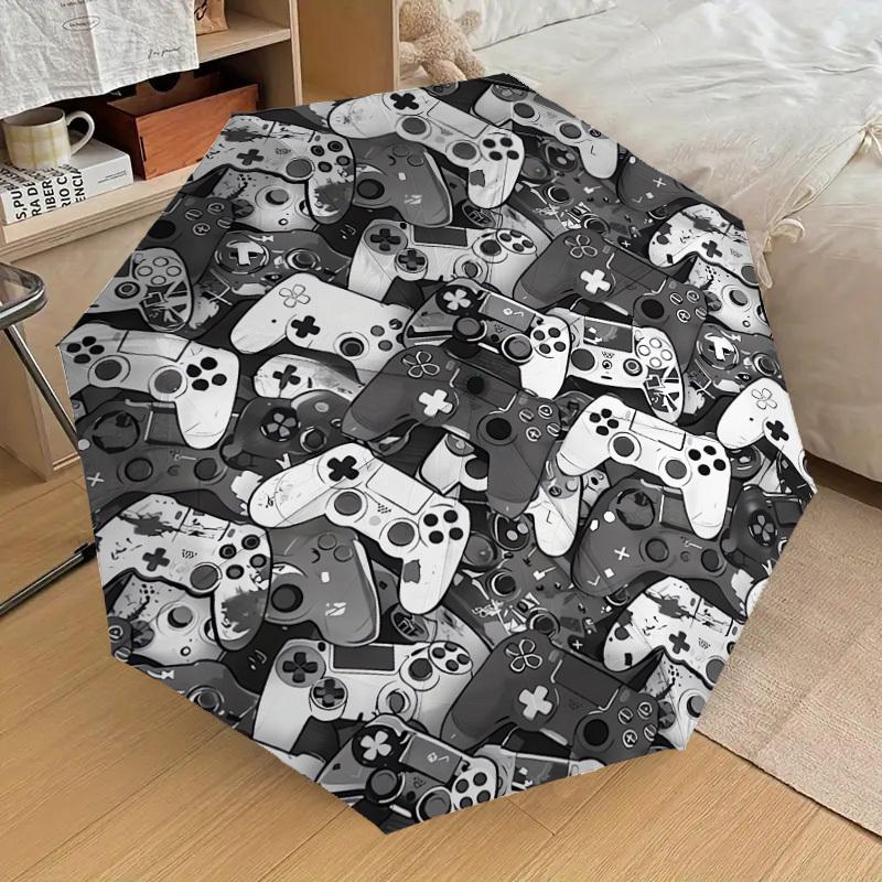 1ks Deštník s designem herního ovladače, Automatické otevírání a zavírání, Vysoce kvalitní cestovní deštník, c1128045