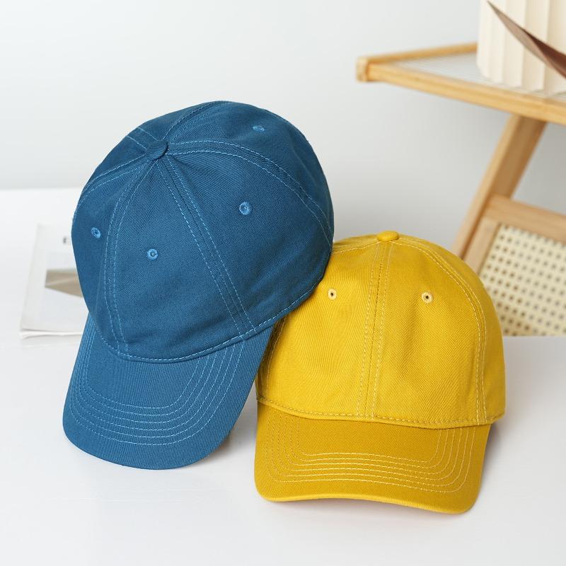 Cotton soft top baseball cap men's summer deepened top cap hat women's tide