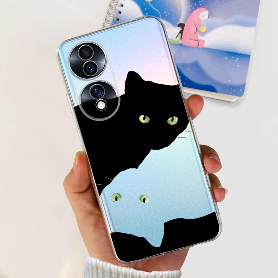 For Honor 70 Lite Case RBN-NX1 Shockproof Cover Fashion Flower Clear Silicone Soft TPU Phone Case For Honor 70 Pro Honor70 Coque