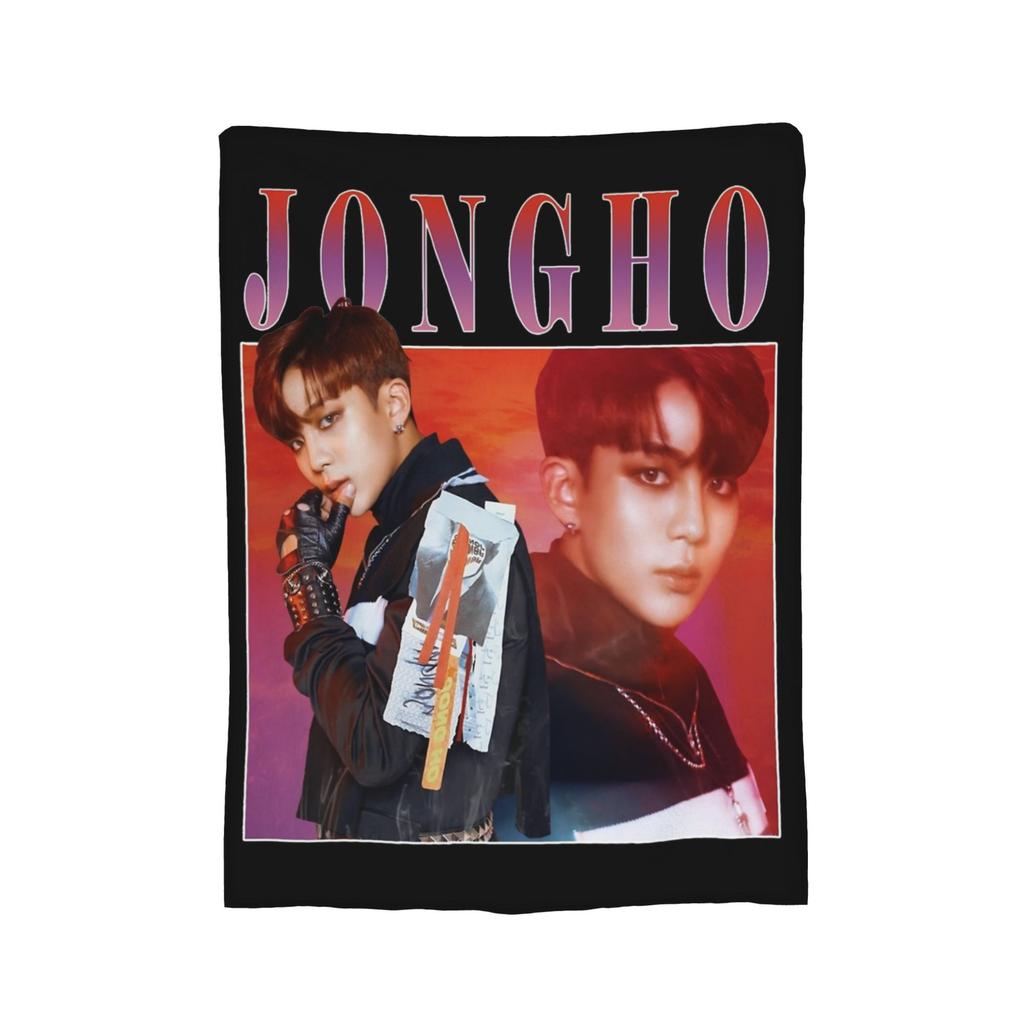 Yunho 90s Ateez Kpop Band Blanket Fleece Spring/Autumn  Breathable Soft Throw Blankets for Bedding Couch Bedspreads