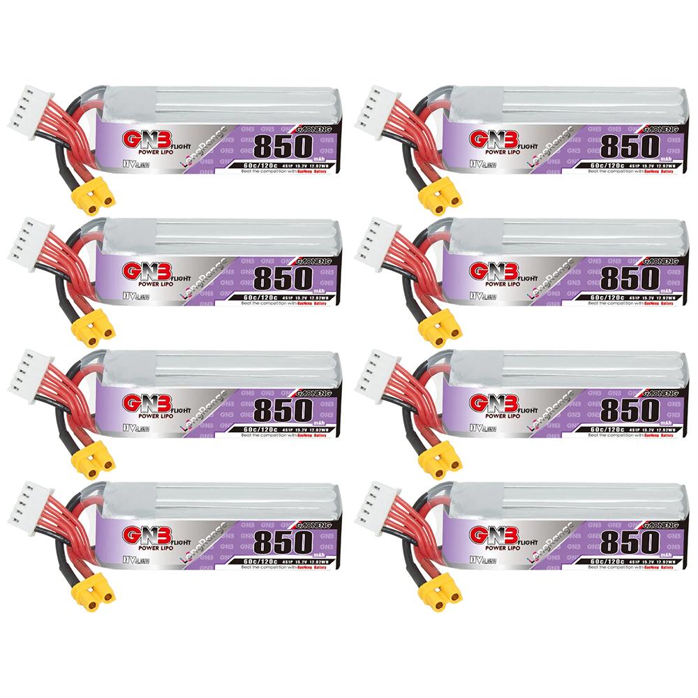 GAONENG GNB LiPo Battery 850mAh 4S 15.2V 60C Long Range XT30 Plug For Beta95X, Beta85X, Beta75X, CineBee, UAV, 2 To 3 Inch Drone