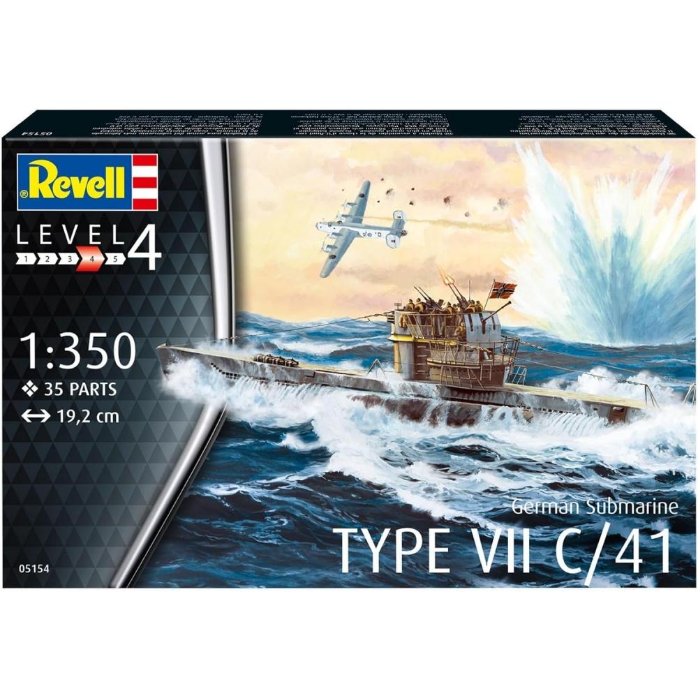 German Level Revell 1 350 German Submarine Type 7 C 41 plastiC Model 05154