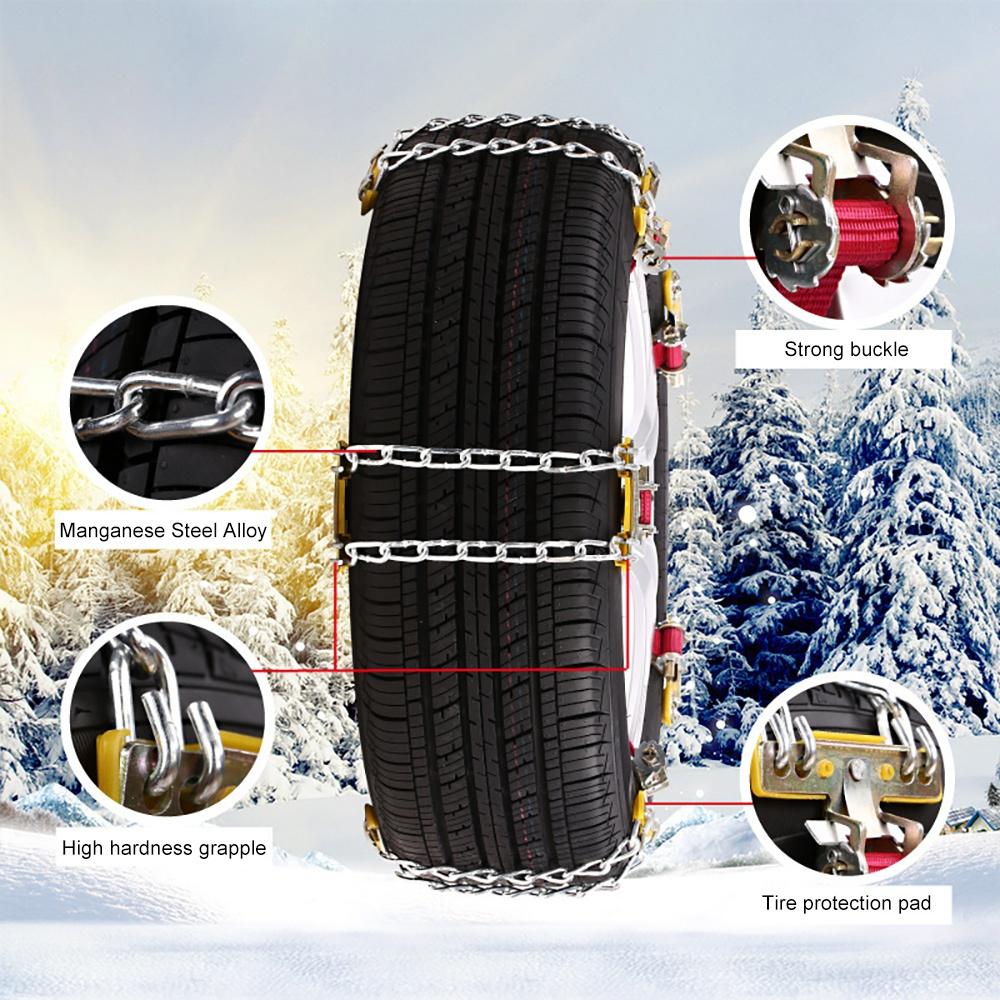 Universal Steel Truck Car Wheels Tyre Tire Snow Ice Chains Belt Winter Anti-skid Vehicles SUV Wheel Chain Mud Road Safety