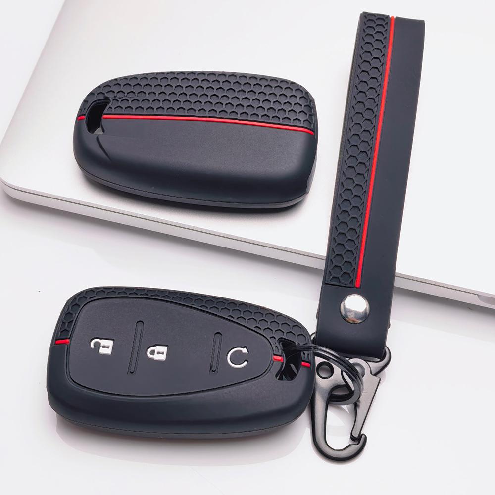 Key Fob Cover for Chevrolet Equinox Malibu XL Trax Blazer Traverse Trailblazer Camaro with Keychain Anti-Scratch Surface Shockproof Structure