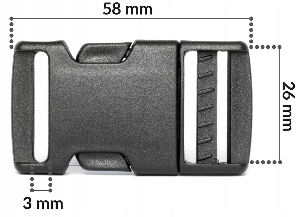 Klamry plastikowe 10 sztuk 25mm żółta