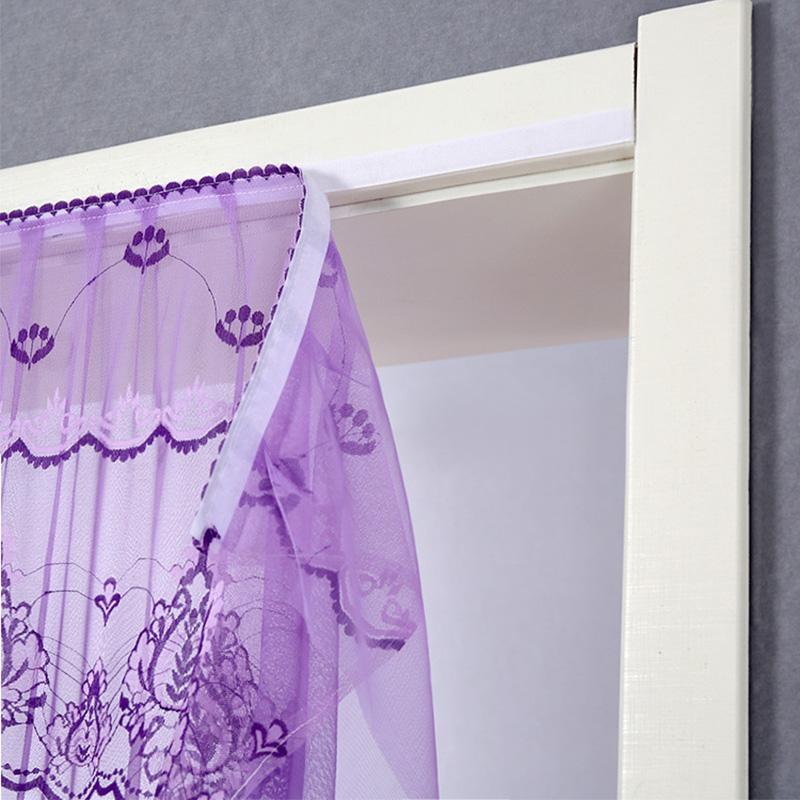 1PC Lace Trim Door Net Screen Mosquito Proof Lace Door Curtain Door Nets Summer Fly Insect Bedroom