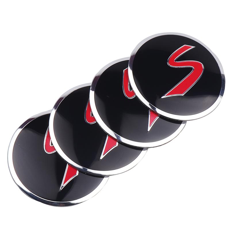 4PC 52/56MM Car Badge Wheel Center Hub Caps Cover Sticker Auto Refit Decal for Mini Cooper S R50 R52 R56 R57 R58 R60 F60 F56 F54