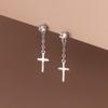 Zircon Cross Tassels Pendant Earrings For Women Men Simple Temperament Versatile Jewelry Gifts Wholesale