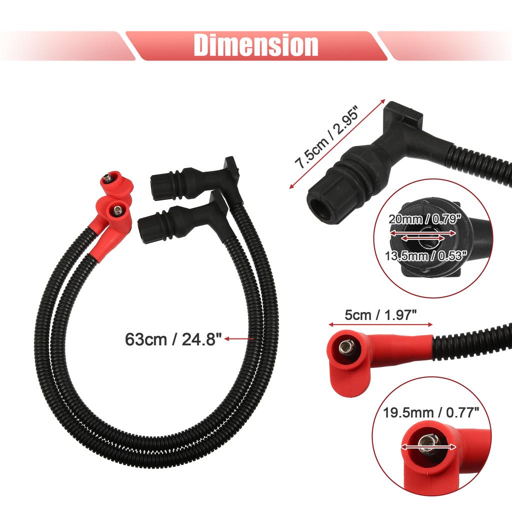 UXCELL 2pcs Ignition Coil Spark Plug 4012888 4012889 for Polaris for Ranger 800 for Ranger Crew 800 for RZR 4 800 ,S 800