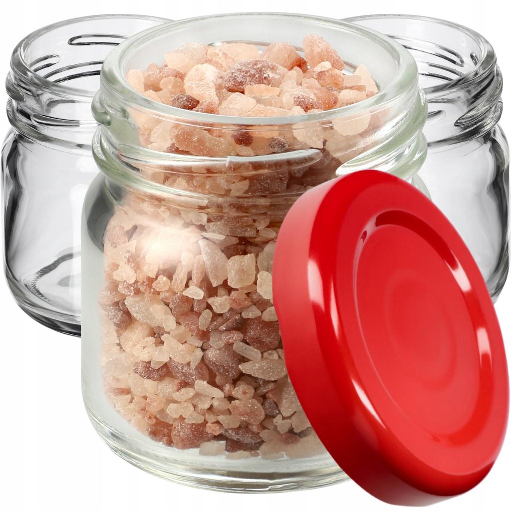 KADAX 10x Słoik Szklany Słoiczek 40ml Na miód Przyprawy Prezent + Zakrętki