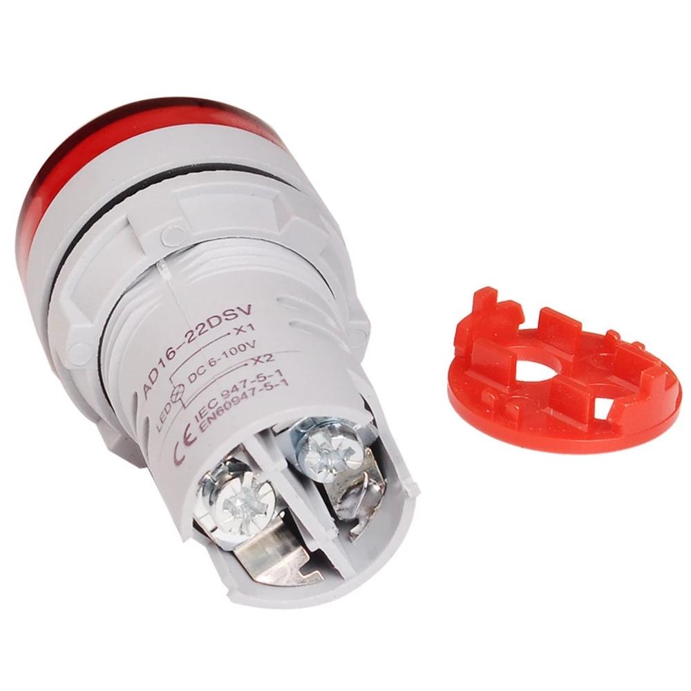 Mini Voltmetro Digitale Rotondo 22mm AC 12-500V Volt Tensione Tester Misuratore Monitor Potenza Indicatore LED Spia per Auto Camion Camper
