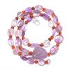 Natural Amethyst Carnelian Gemstone Smooth Beads Necklace 4-19 Mm 18" UB-7834 UB-7834