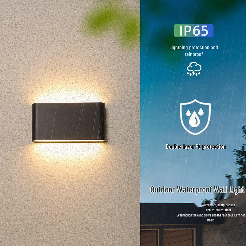 Ultra-Thin Waterproof Outdoor Wall Lamp - Long Strip Terrace & Courtyard Decorative Light
