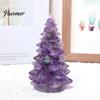 Durable Tree Embellishments Faux Crystal Christmas Figurine Mini Artificial Decorative Holiday Pieces Tabletop Ornament for Winter Home Decor