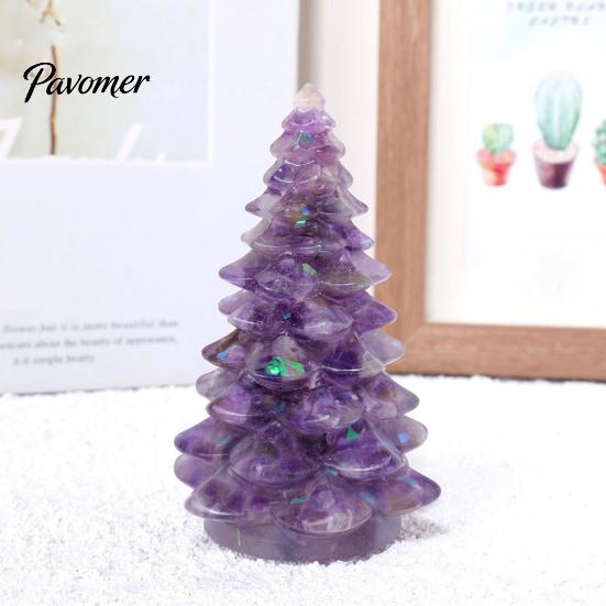 Durable Tree Embellishments Faux Crystal Christmas Figurine Mini Artificial Decorative Holiday Pieces Tabletop Ornament for Winter Home Decor