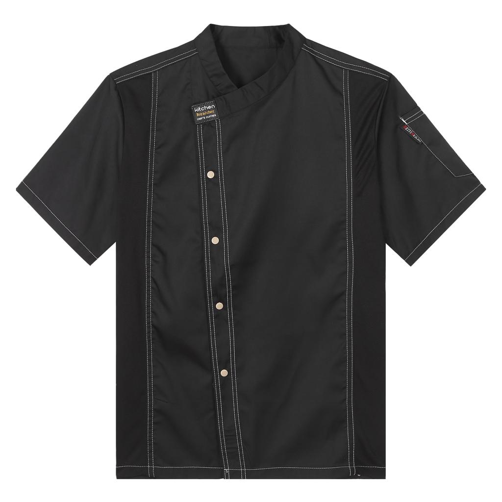 Chef Jacket for Unisex Hotel Kitchen Canteen Chef Coat Food Service Working Uniform for Men Women