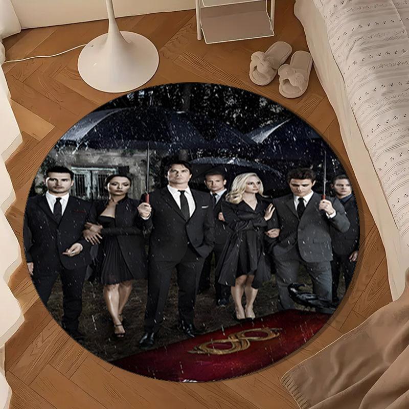 Vampire movies Round Rug for Livingroom,Bedroom, Palyroom, Chair Rug, Area rug, Circle Carpet, Large Size Fan Christmas gift