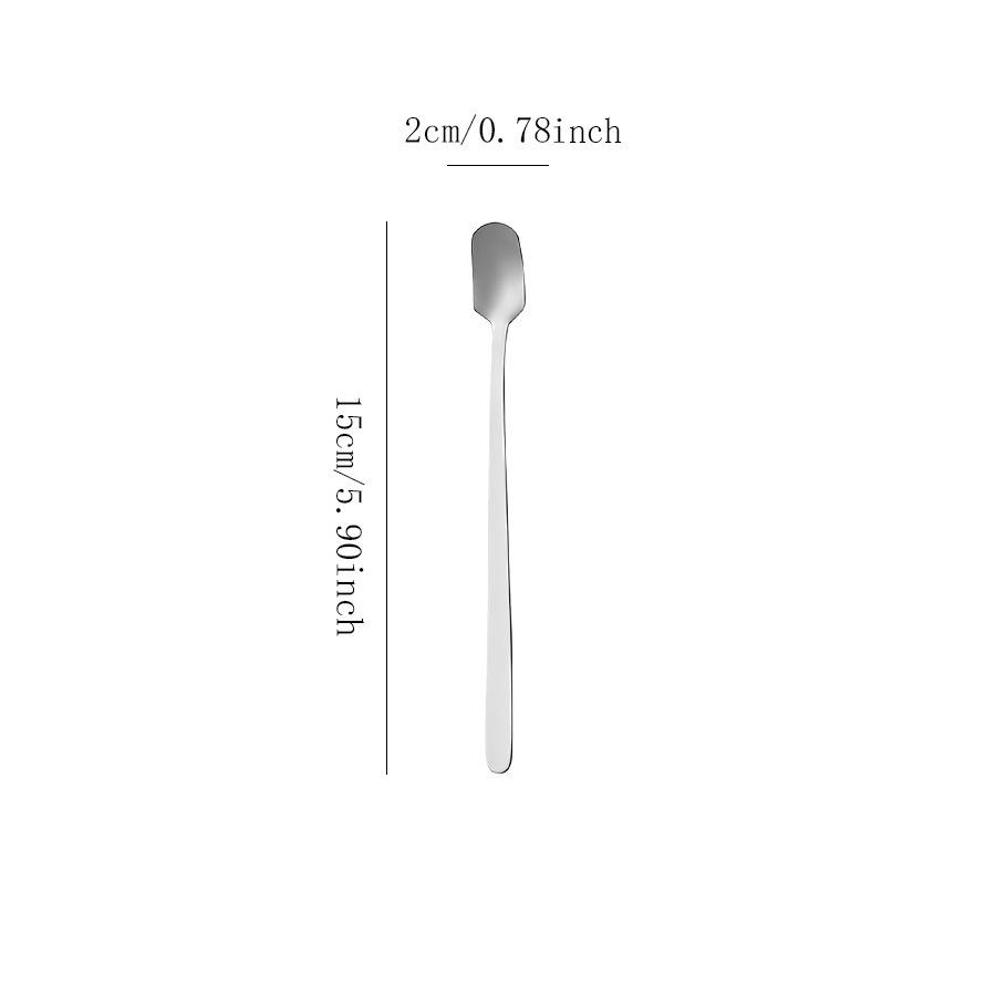 Exquisite Stainless Steel Gold Trim Dessert & Coffee Spoon