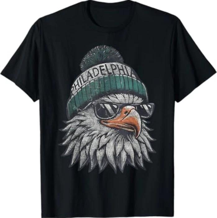 Vintage Eagle with Sunglasses Men Women T-Shirt