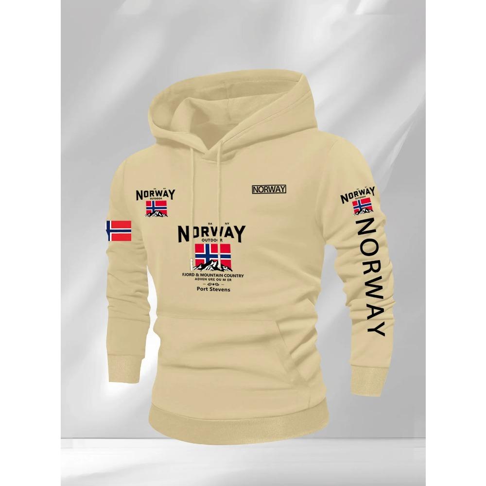 2026 Autumn/Winter Collection - Norwegian Pattern Men's and Women's Hooded Sport Coat Casual Loose-Fitting Warm Top