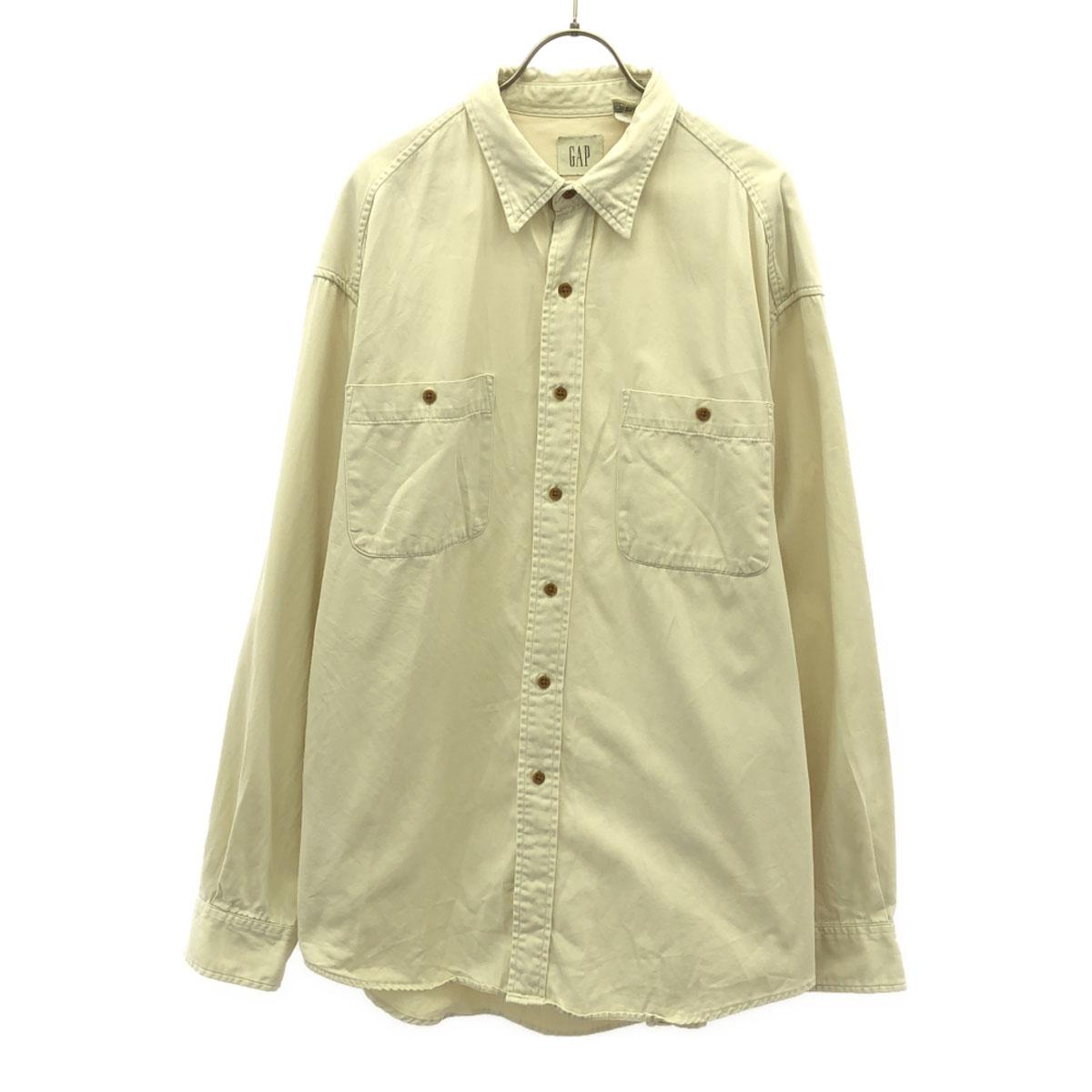 

GAP 90s Old Long sleeve Cotton shirt L cream Men s Used
