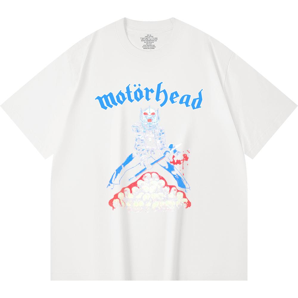 230 Gsm 100% Cotton Heavy Metal T-Shirt  Rock Band Popular Music Print Unisex Heavy Cotton T Shirt