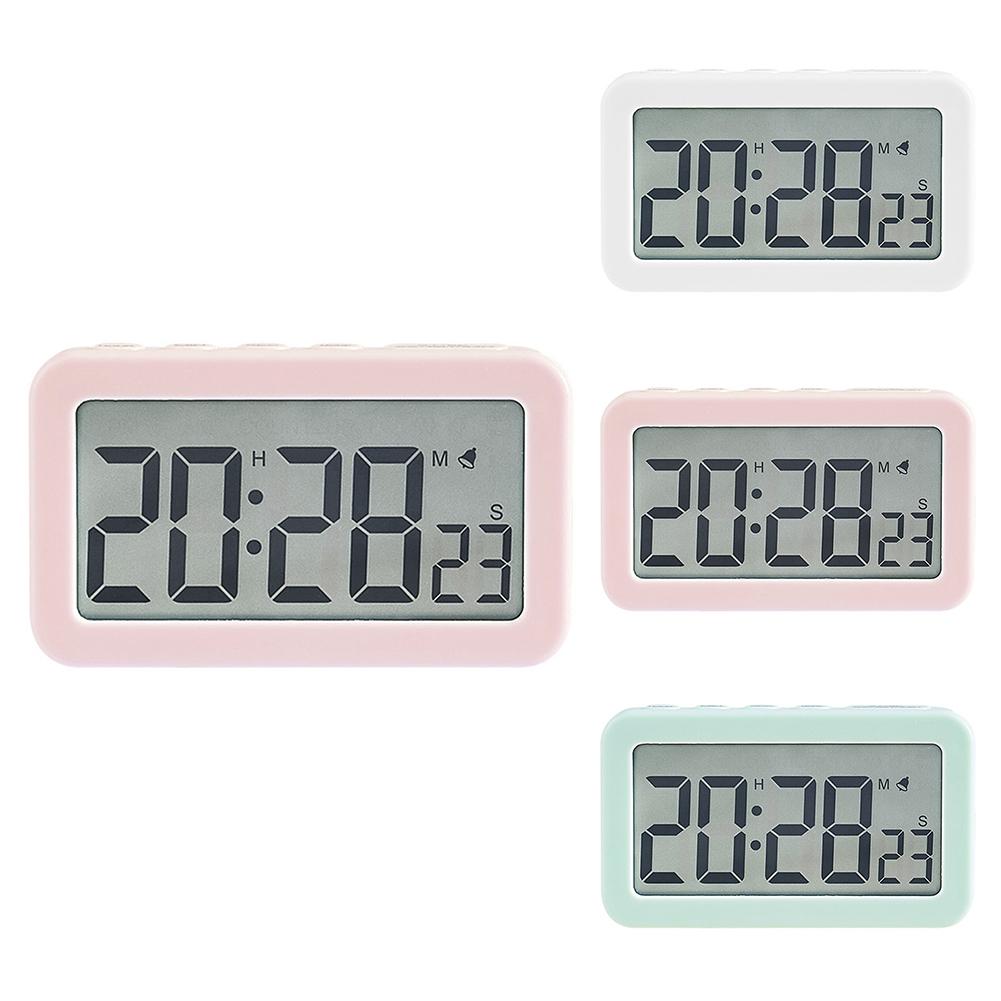 Digitální budík s bateriovým provozem, 12/24hodinový LCD displej, stolní hodiny s režimem odložení buzení, do ložnice a na cesty