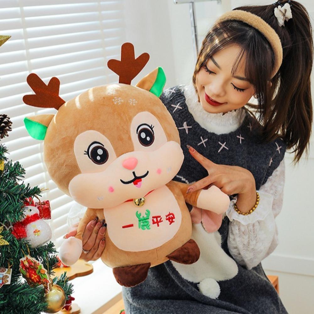 Christmas Tree Christmas Series Plush Toys Snowman Santa Claus Elk Plush Doll Ins   Home Decoration