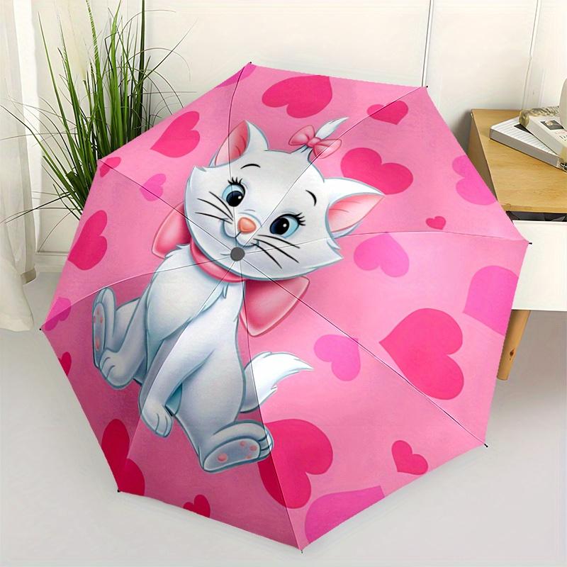 

1pc Adorable Love Marie Automatic Opening and Closing Umbrella - Suitable for Various Occasions, Outdoor Activities, Lightweight and Durable
