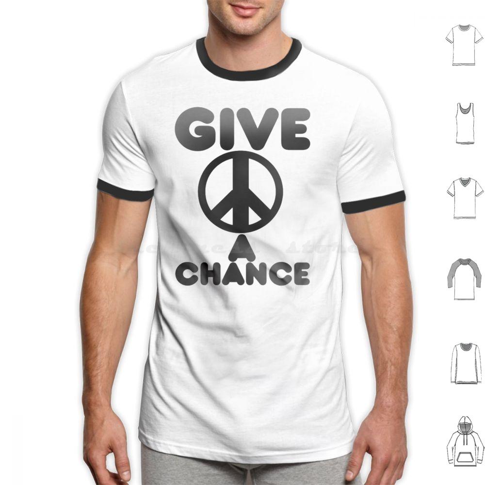 Give Peace A Chance Essential T Shirt Big Size 100 Cotton Yoko Ono Yoko Peace The Music Ono 60s Imagine John Ringo Love 70s