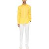 Polo Ralph Lauren Tinta Unita Logo Ricamato Colletto Polo Monopetto Manica Lunga Camicia Uomo camicie Giallo 710829443-030