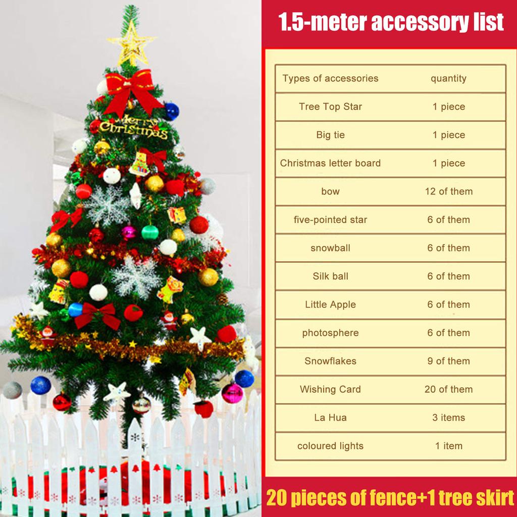 Foldable Christmas Tree  With Multiple Decorations For Kids Indoor Outdoor Decoration For Christmas Party Garden Home,Easily Assembled