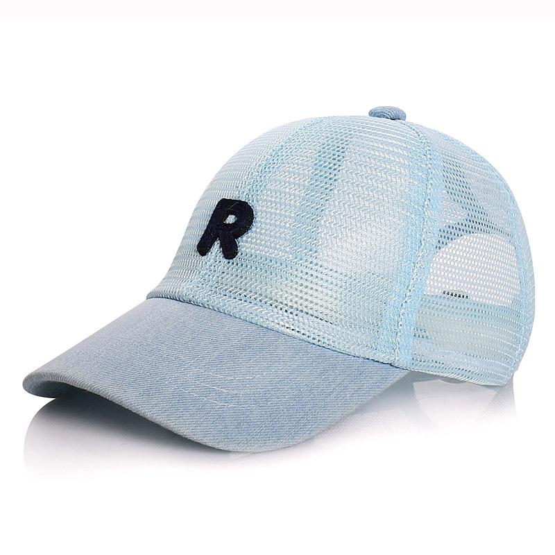 Summer children's mesh baseball hat South China small letters RB baby sunshade duck tongue full network breathable hat