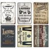 Laundry Vintage Metal Posters Tin Signs Decor Funny Metal Plaque Pin Up Girl Home Wall Art Painting