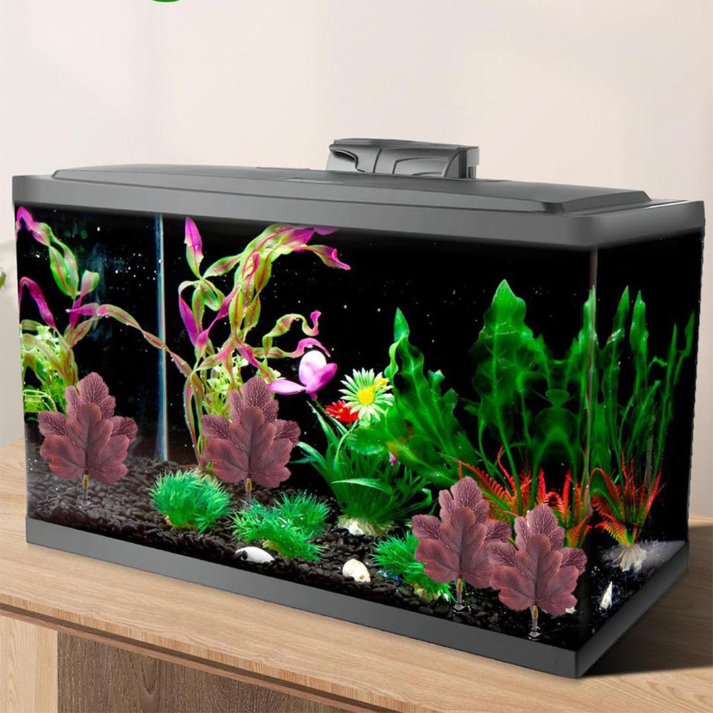 Betta Leaf Hammock with Suction Cup Artificial Aquarium Plant Resting Bed for Betta Fish Fish Tank Decorative Floating Plant