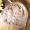 Hat Women's Winter Mom Fashion Versatile Rabbit Hair Autumn and Winter Warm Ear Protection Knitted Wool Hat Tide