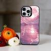 Stilvolle rosa Wolken für Mädchen Handyhülle Für iPhone 17,16,15,14,13,12,11 Plus,Pro Max,XS,Bunte Silberne Handyhülle Funda Cover