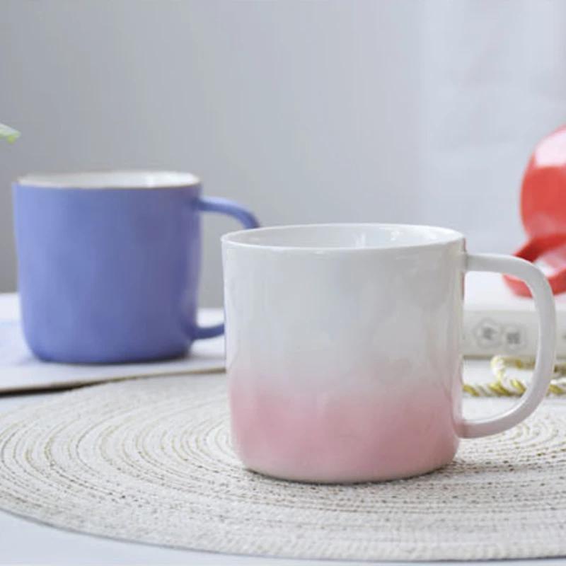 Milk Cup Mug for Coffee Macaron Color Personalized Gifts Good-looking Drinkware Porcelain Coffee Cups Coffe Ceramic Cup Gift Bar