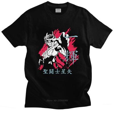 Ikki Saint Seiya T Shirt Men Cotton Tees Knights Of The Zodiac Tshirts Short Sleeve Fashion T-shirt Clothes