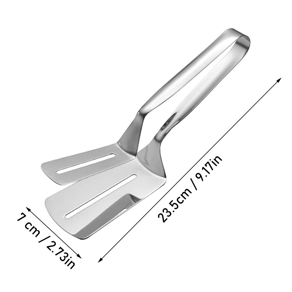 Stainless Steel Frying Shovel Clip Multifunctional Steak BBQ Tongs Frying Fish Spatula Clip Bread Household for Kitchen Tool