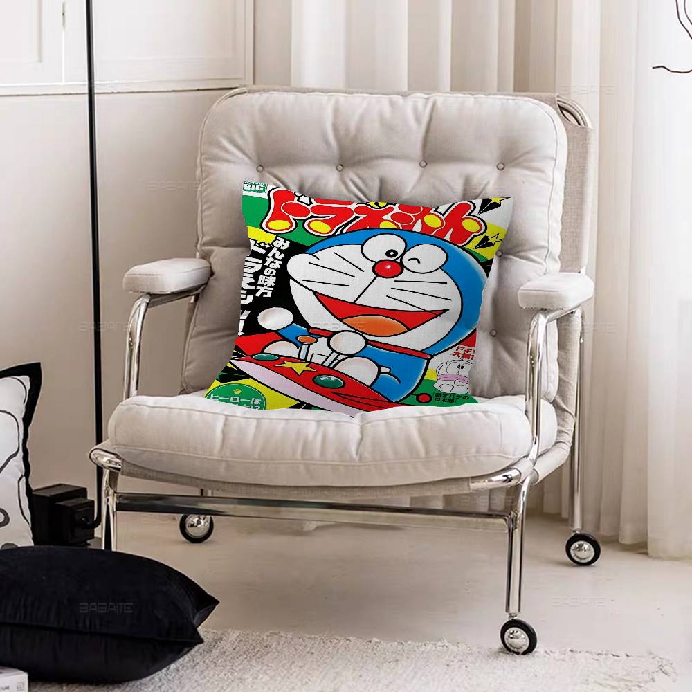 D-Doraemon Pillow Cover for Bedroom Room and Living Room Sofa Decorative Cushion Cover