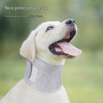 Adjustable Comfortable Pet Recovery Collar: Post-Op Protective Anti-Lick Neck Cover for Dogs