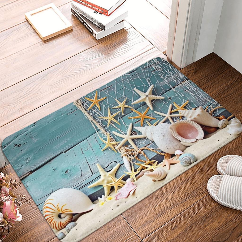 Coastal Ocean Life Front Floor Door Entrance Mat Indoor  Kitchen Bathroom Doormat Bedroom Carpet Rug