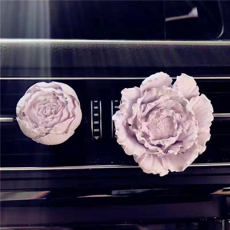 Car Perfume Aromatherapy Peony Flower Diffuser Stone Car Air Conditioner Car Vent Decoration