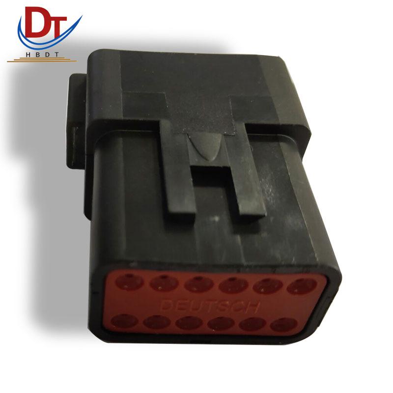 Automotive 12-Pin DT04-12PB Connector Housing - Black Plastic Shell