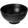 Black Melamine Japanese-Style Soup & Rice Bowl - Small Plastic Tableware for Hot Pot, Restaurant, or Hotel Use